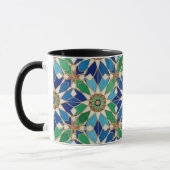 Elegant Geometric Mosaic Design Coffee Cup Mok (Links)