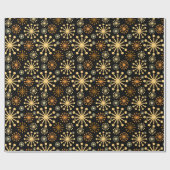 Elegant geometric pattern black and gold cadeaupapier (Vlak)