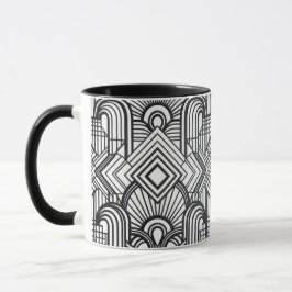 Elegant Geometric Pattern Coffee Mug Mok