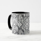Elegant Geometric Pattern Coffee Mug Mok (Voorkant links)