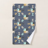 Elegant Geometric Pattern in Mint, Gold en Black Bad Handdoek (Handdoek)
