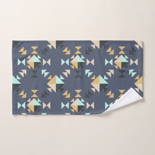 Elegant Geometric Pattern in Mint, Gold en Black Bad Handdoek (Handdoek)