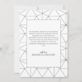 Elegant Geometric Pattern Weddenschap Hartelijk da Bedankkaart (Voorkant)