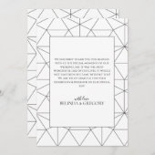 Elegant Geometric Pattern Weddenschap Hartelijk da Bedankkaart (Voorkant / Achterkant)