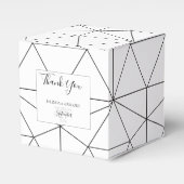 Elegant Geometric Pattern Wedding Bedankdoosjes (Voorkant Zijde)