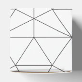 Elegant Geometric Pattern Wedding Bedankdoosjes (Bovenkant)