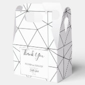 Elegant Geometric Pattern Wedding Bedankdoosjes (Geopend)