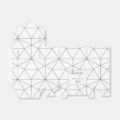 Elegant Geometric Pattern Wedding Bedankdoosjes (Uitgevouwen)