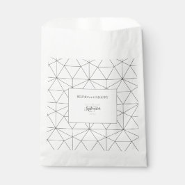 Elegant Geometric Pattern Wedding Bedankzakje