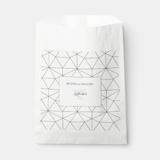 Elegant Geometric Pattern Wedding Bedankzakje (Voorkant)