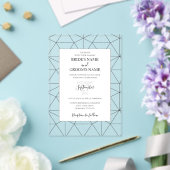 Elegant Geometric Pattern Wedding Invitations Acryl Uitnodigingen (Insitu (Huwelijk))