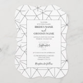 Elegant Geometric Pattern Wedding Invitations Kaart (Voorkant / Achterkant)