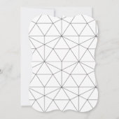 Elegant Geometric Pattern Wedding Invitations Kaart (Achterkant)
