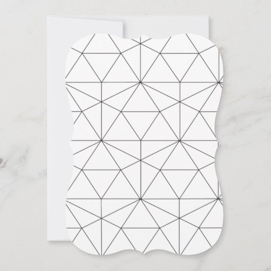 Elegant Geometric Pattern Wedding Invitations Kaart (Achterkant)