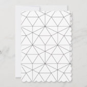 Elegant Geometric Pattern Wedding Invitations Kaart (Achterkant)