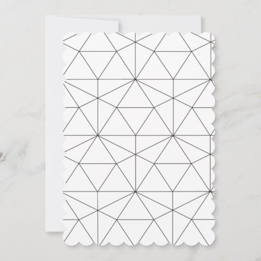 Elegant Geometric Pattern Wedding Invitations Kaart (Achterkant)