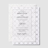 Elegant Geometric Pattern Wedding Invitations Vellum Uitnodigingen (Offset (Uitnodiging))