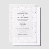 Elegant Geometric Pattern Wedding Invitations Vellum Uitnodigingen (Offset)