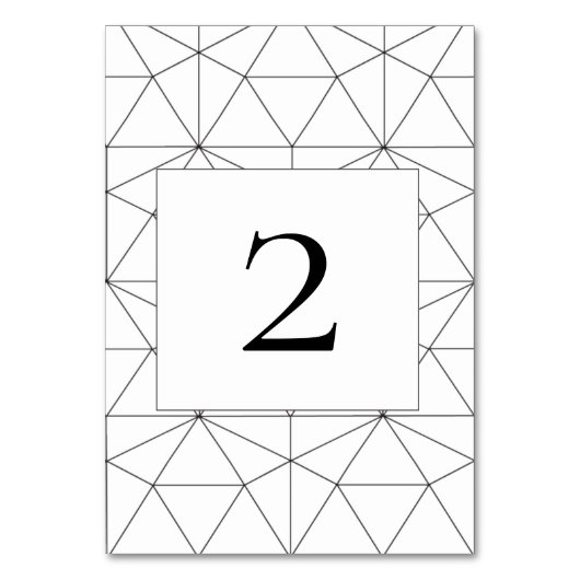 Elegant Geometric Pattern Wedding Kaart (Voorkant)