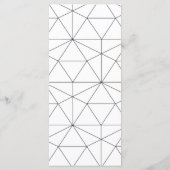 Elegant Geometric Pattern Wedding Menu (Achterkant)