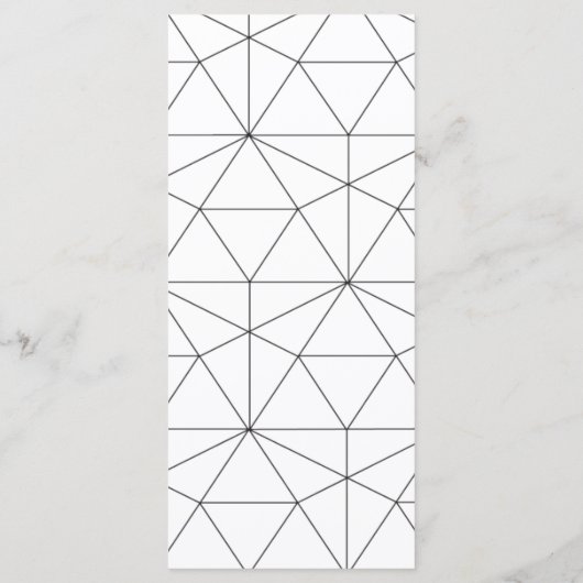 Elegant Geometric Pattern Wedding Menu (Achterkant)