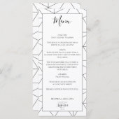 Elegant Geometric Pattern Wedding Menu (Voorkant / Achterkant)