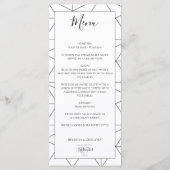 Elegant Geometric Pattern Wedding Menu (Voorkant)