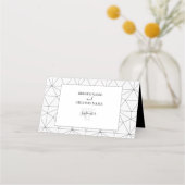 Elegant Geometric Pattern Wedding Place Card Plaatskaartje (Achterkant)