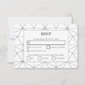 Elegant Geometric Pattern Wedding RSVP-kaarten RSVP Kaartje (Voorkant)