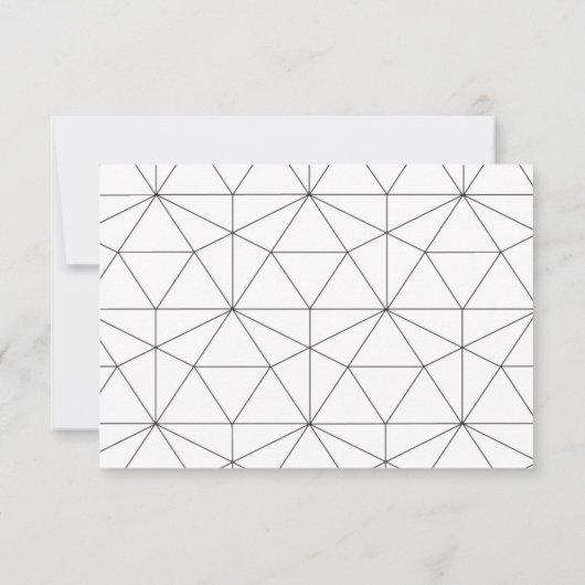 Elegant Geometric Pattern Wedding RSVP-kaarten RSVP Kaartje (Achterkant)