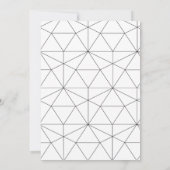 Elegant Geometric Pattern Wedding Save the Date (Achterkant)