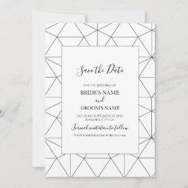 Elegant Geometric Pattern Wedding Save the Date