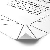 Elegant Geometric Pattern Wedding Seding Chart Poster (Hoek)