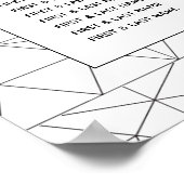 Elegant Geometric Pattern Wedding Seding Chart Poster (Hoek)