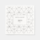 Elegant Geometric Pattern Wedding Servet (Voorkant)