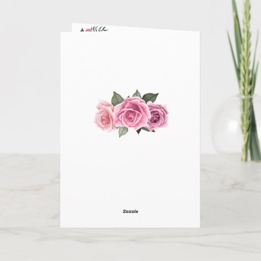 Elegant Geometric Pink Rose Wedding Program Kaart (Achterkant)