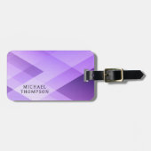 Elegant Geometric purple background Bagagelabel (Voorkant horizontaal)