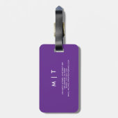 Elegant Geometric purple background Bagagelabel (Achterkant verticaal)