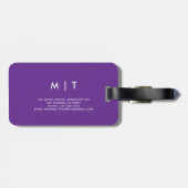 Elegant Geometric purple background Bagagelabel (Achterkant horizontaal)