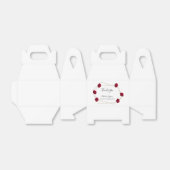 Elegant Geometric Red Rose Wedding Bedankdoosjes (Uitgevouwen)