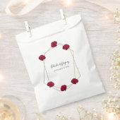 Elegant Geometric Red Rose Wedding Bedankzakje (Geknipt)