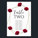 Elegant Geometric Red Rose Wedding Guest Names Kaart<br><div class="desc">Dit ontwerp is voorzien van elegante rode rozen in combinatie met een geometrisch gouden lijst. Het gouden geometrische lijst wordt omringd door rode rozen. De combinatie van rode, zwarte en gouden kleuren creëer een gesofisticeerde, romantische en chic stijl. Elegant het aantalkaartontwerp van de trouwlijst met moderne elementen. De eenvoudige opstelling...</div>