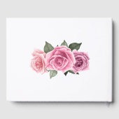 Elegant Geometric Roze Rose Wedding Guestbook Gastenboek (Achterkant)
