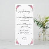 Elegant Geometric Roze Rose Wedding Menu (Staand voorkant)