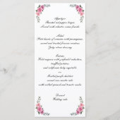 Elegant Geometric Roze Rose Wedding Menu (Voorkant)