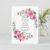 Elegant Geometric Roze Vrijgezellenfeest Kaart (Staand voorkant)