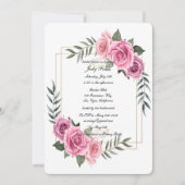 Elegant Geometric Roze Vrijgezellenfeest Kaart (Voorkant)