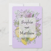 Elegant Geometric Rustic Greenery lemon Lavender Kaart (Voorkant)