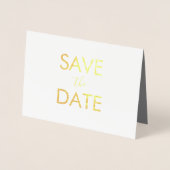 Elegant Geometrical Save the Date Photo Card Folie Kaarten (Voorkant)