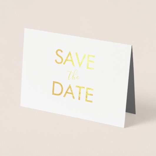 Elegant Geometrical Save the Date Photo Card Folie Kaarten (Voorkant)